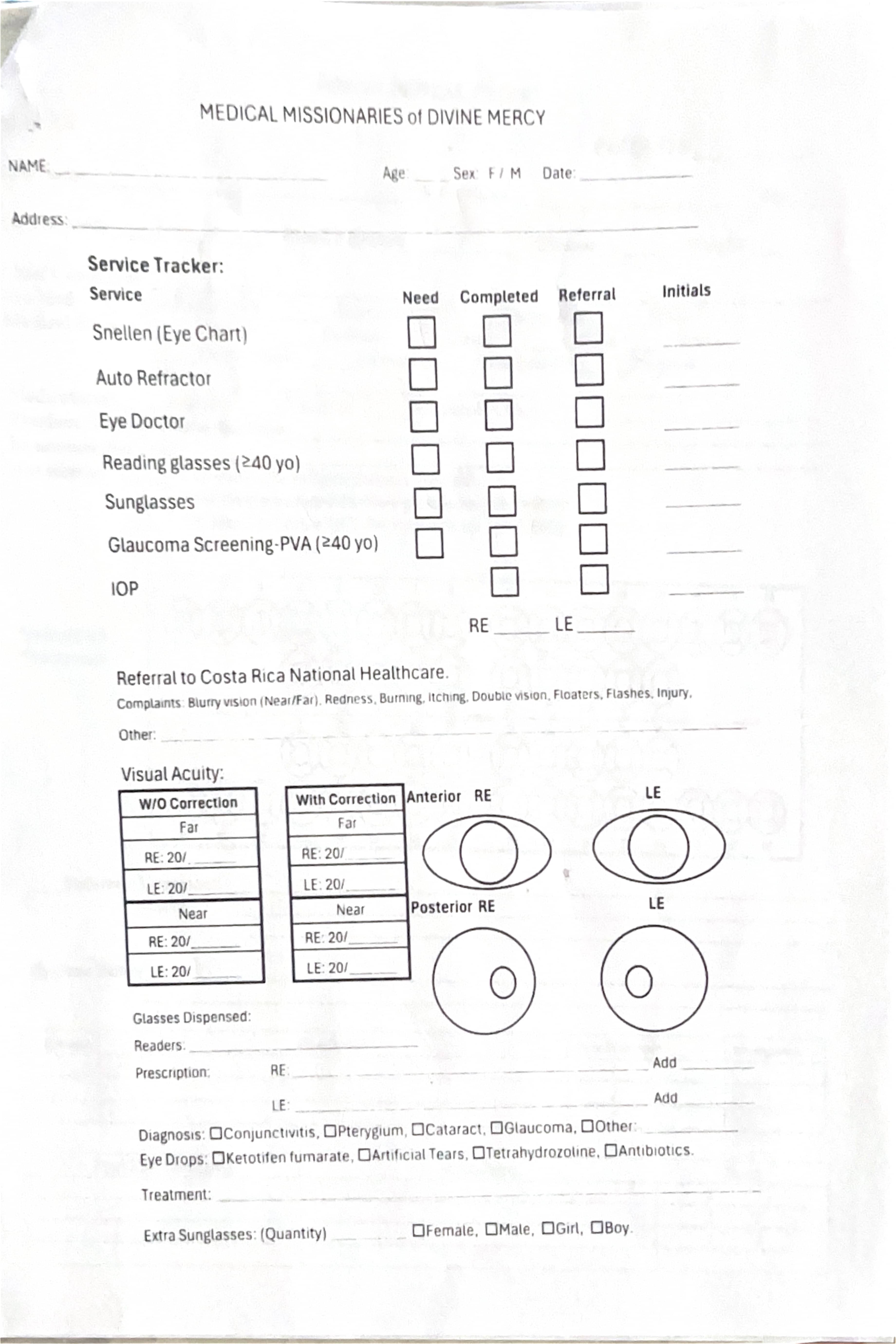 MMDM's paper Vision form — the field reference every digital version had to reproduce